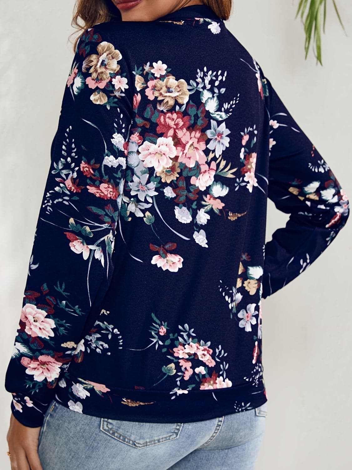 Stylish printed long sleeve jacket - Love Salve